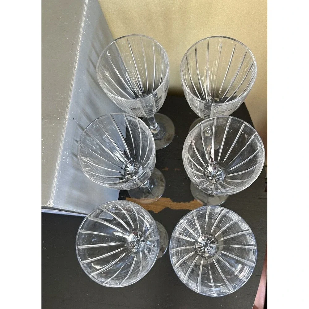 Sasaki Caren‎ Wine/water Glass Goblets set of 6 NEW original box